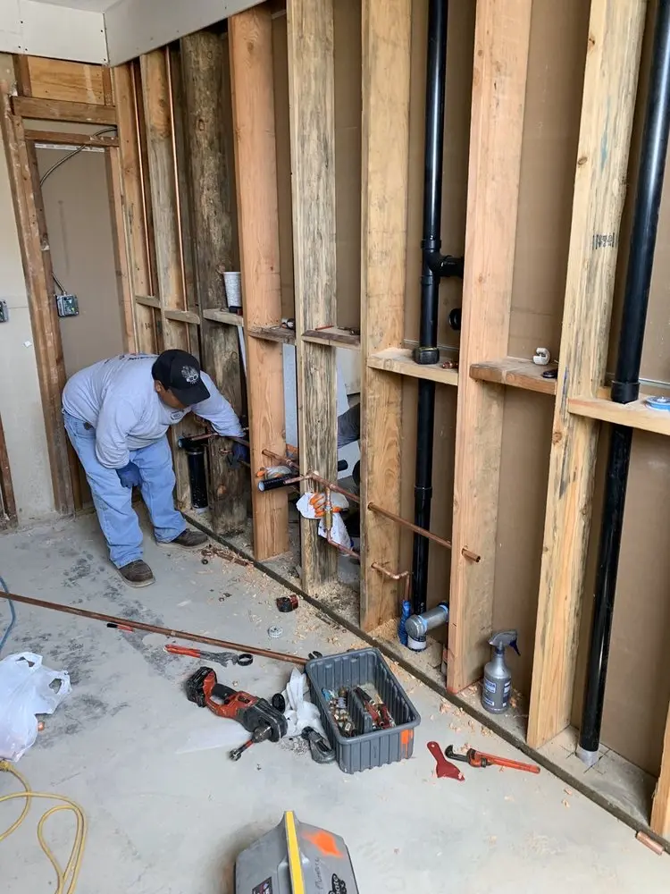 Commercial rough-in plumbing for Water Heater Replacement in Walls